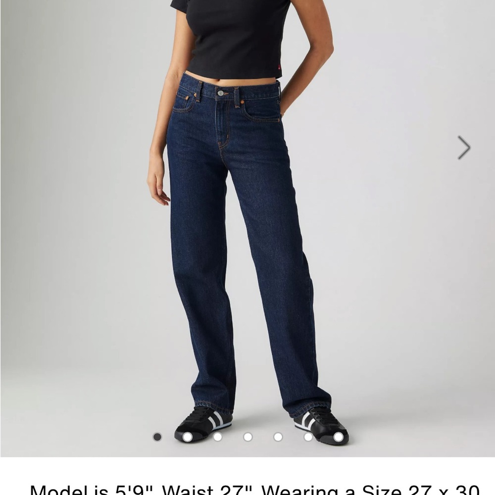 Levi's Dark Blue Straight Leg Lo Pro Women's low rise Jeans Size 28